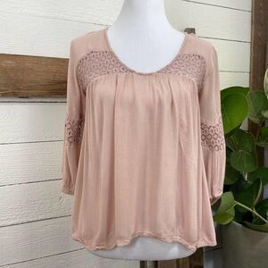 O’Neill Tunic Blouse Scoop Neck Long Sleeve XS